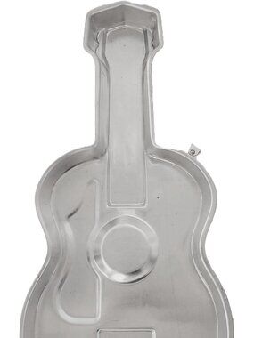 Vintage Wilton Guitar Cake Pan Aluminum 1971 17.5"H x 8.5"W Baking Music 502-925
